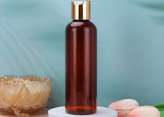 garrafas superiores do parafuso plástico de pouco peso do aperto 230ml com o tampão de parafuso do ouro