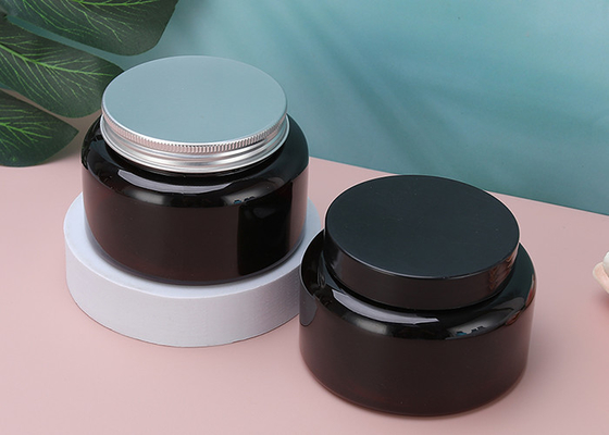 A parte superior plástica do parafuso do tampão de alumínio do pó engarrafa os frascos 180ml cosméticos