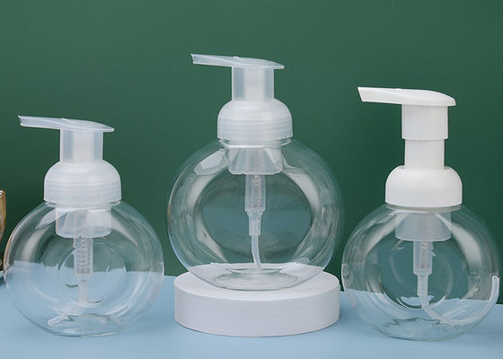 Frasco de bomba de espuma com logotipo impresso, superfície branca fosca, embalagem para sabonete líquido, desinfetante e limpador de mãos espumante