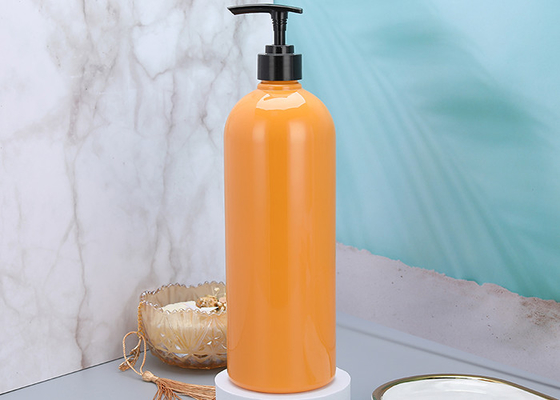 o distribuidor plástico da bomba do champô alaranjado de 25mm engarrafa 900ml
