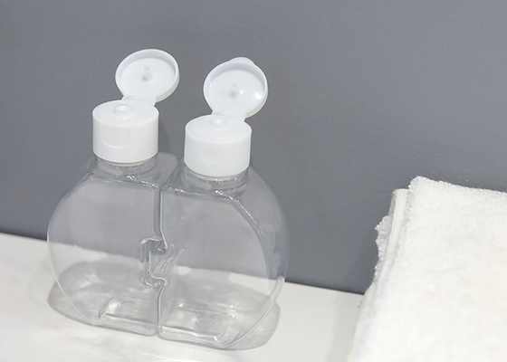 Garrafa plástica da parte superior do dobro do OEM com tampão de parafuso 120ml reciclável