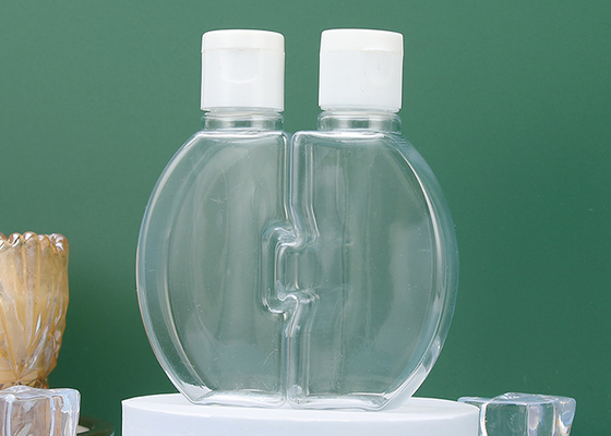 Garrafa plástica da parte superior do dobro do OEM com tampão de parafuso 120ml reciclável