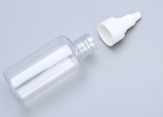 O conta-gotas plástico claro essencial do óleo 50ml 30ml engarrafa a impressão da tela
