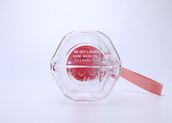 Garrafa de água plástica Leakproof de Flip Top 2l com o punho BPA livre