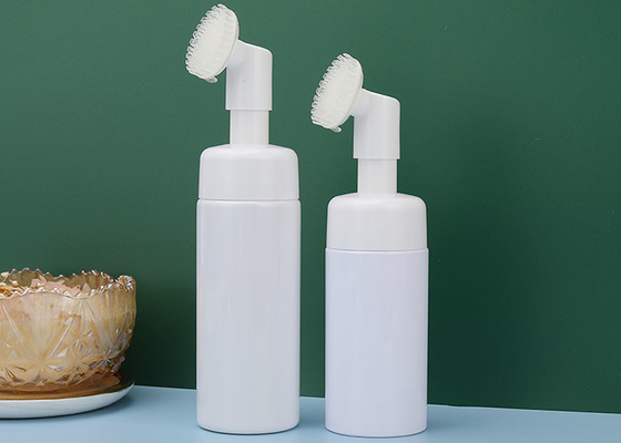 garrafa facial da espuma da lavagem de 120ml 150ml com escova do silicone
