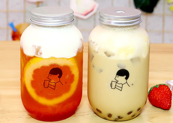 o chá de alumínio do leite do tampão 500ml engarrafa 7.8*14cm Juice Bottles quadrado