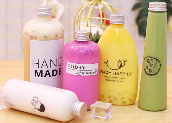 Tampão de alumínio vazio de H 13.8cm Juice Milk Tea Bottles With