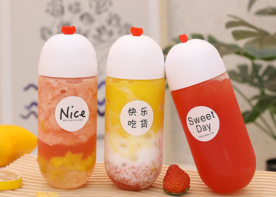 Calibre 68mm 500ml Juice Bottles descartável plástico BPA livre