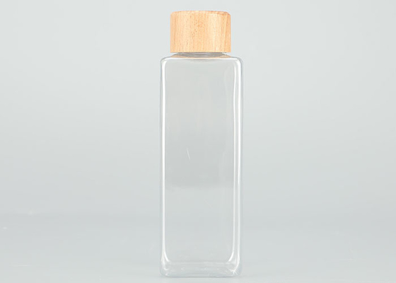 Garrafas superiores do parafuso 200ml plástico Leakproof com tampas de bambu