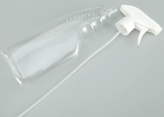 Botelha de pulverização de gatilho transparente para limpeza doméstica e uso cosmético