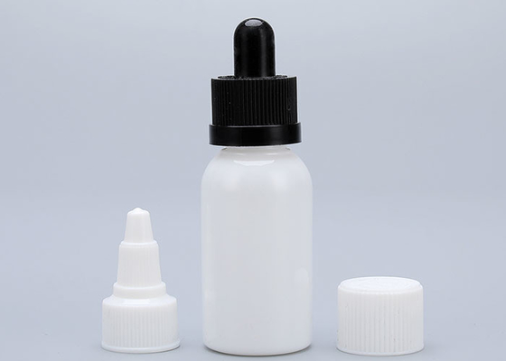 Garrafas de gotículas de plástico transparentes pretas de 1 oz Tipo de tampa personalizado