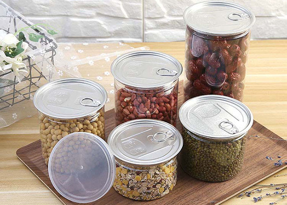 Recipientes plásticos transparentes do frasco para o alimento que enlata 280Ml 500Ml 650Ml
