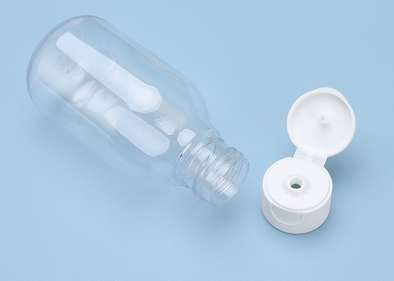 garrafa 100ml plástica transparente vazia com Flip Top Cap