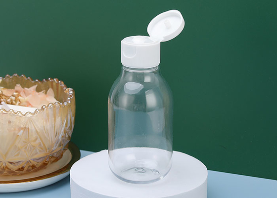 garrafa 100ml plástica transparente vazia com Flip Top Cap