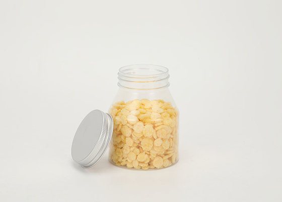 Recipiente plástico claro do frasco do animal de estimação do produto comestível 350ML com tampa de alumínio