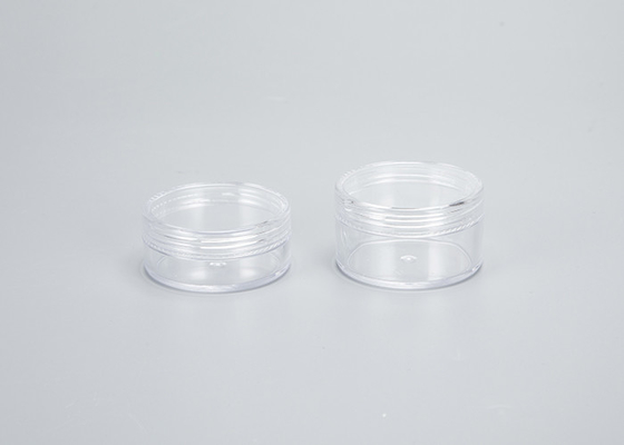Recipientes redondos claros de creme da loção cosmética com tampa 10g 15g 30g