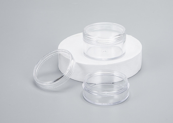 Recipientes redondos claros de creme da loção cosmética com tampa 10g 15g 30g