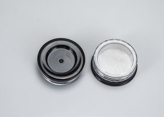 frasco 3g cosmético plástico vazio com composição minúscula das tampas pretas