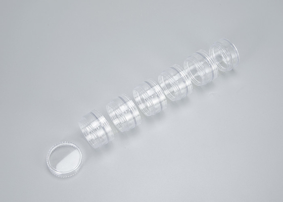 5 ml 10 ml 15 ml 30 ml 50 ml Repetível de enchimento do recipiente de cuidados com a pele plástico redondo frasco cosmético