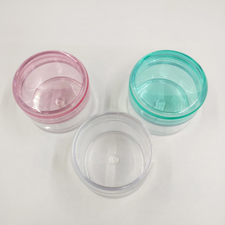 2g 3g 5g Amostra cosmética recipiente vazio plástico transparente frascos cosméticos com tampa