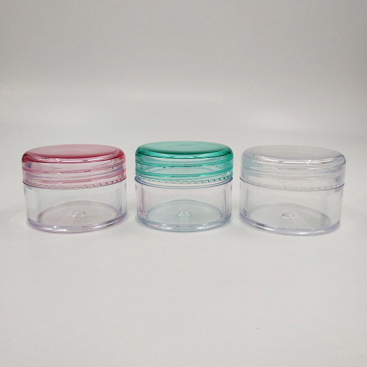 Pequenos recipientes de viagem Plastic PS cremes frascos com tampa recarregável Cosméticos à prova de vazamento frascos de maquiagem