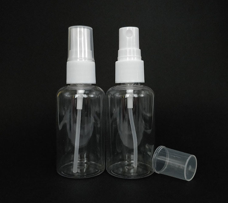 Botelha de spray de embalagem plástica PET de alta capacidade de 100 ml de 120 ml de 150 ml de 200 ml de 250 ml de 500 ml de embalagem de plástico transparente branco âmbar azul