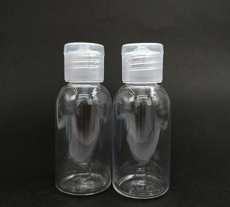 Amostra grátis garrafa de plástico PET transparente com tampa flexível garrafa vazia com tampa flexível garrafa de creme com tampa flexível com fornecimento de fábrica