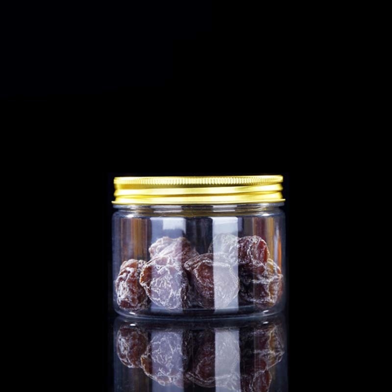 Embalagem de alimentos Biscoitos vazios Armazenamento recipiente de plástico frasco 100 ml 200 ml frasco de plástico claro