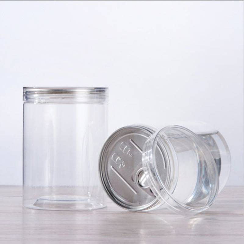 Elegante Plastic Cosmetic Jar Set Impressão personalizada de vários tamanhos para produtos de beleza