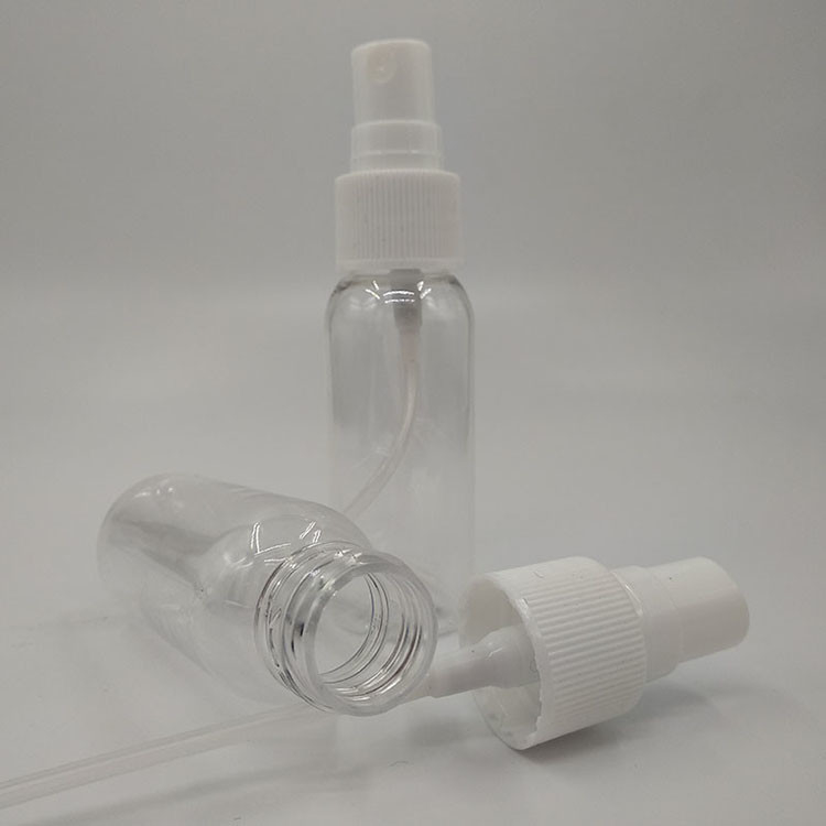 Botão de pulverização PET transparente de superfície lisa para uso diário Design clássico em várias capacidades