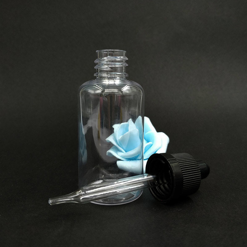 Garrafas de vidro liso para líquidos - tampa de gotas de vários tamanhos 10ml-120ml