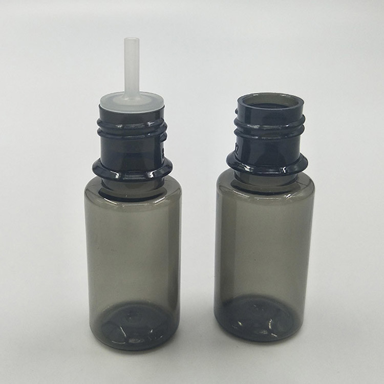 Garrafas transparentes de líquido E vazias com tampas de parafuso para armazenamento de suco E