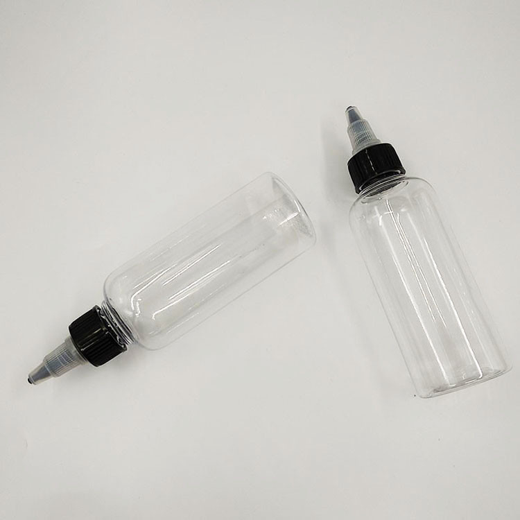 Contenedores de plástico de parafusos transparentes/coloridos para armazenamento de líquidos