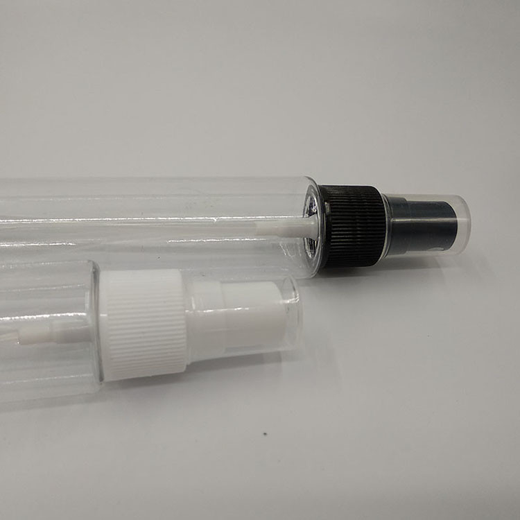 Botão de spray de plástico PET liso 10ml 15ml 30ml 50ml 60m 70ml 100ml 200ml 500ml Transparente