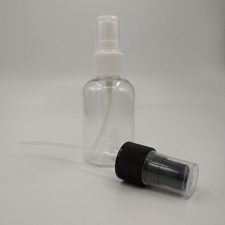 Botão de pulverização de plástico PET transparente para superfícies lisas Capacidade 10ml 15ml 30ml 50ml 60m 70ml 100ml 200ml 500ml