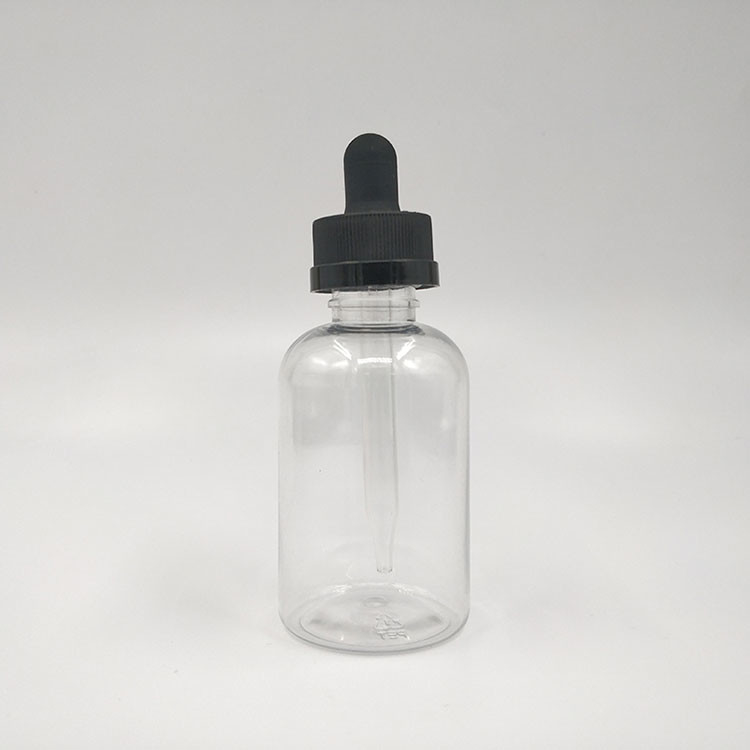 Garrafas de vidro transparente preto com tampa de parafuso para líquidos em vários ml 10-120