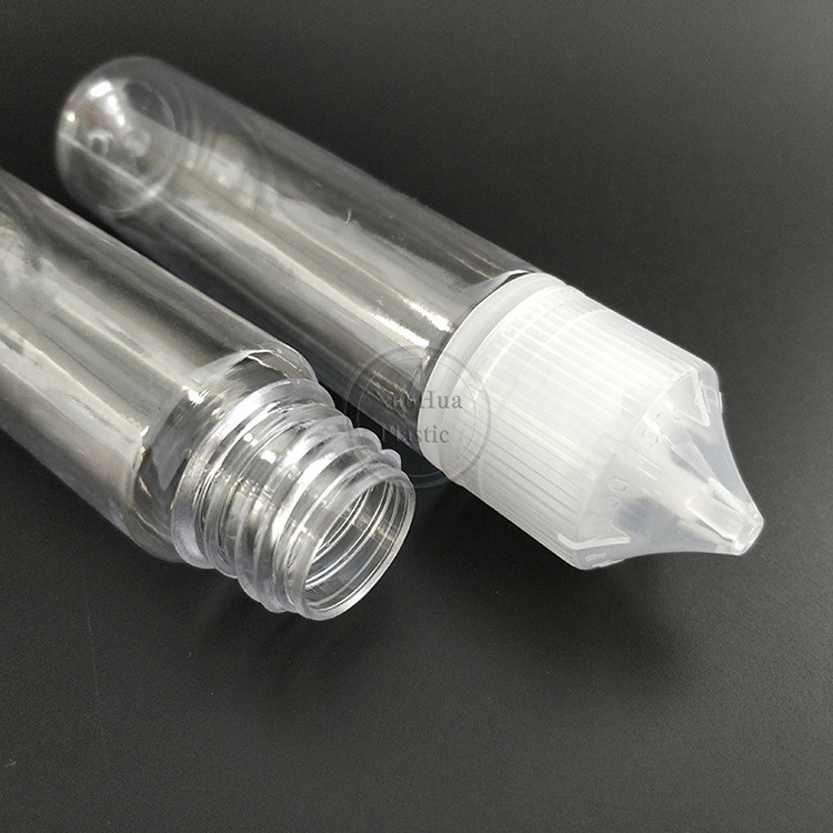 Impressão personalizada de embalagem de líquido E colorido para negócios transparentes de líquidos E
