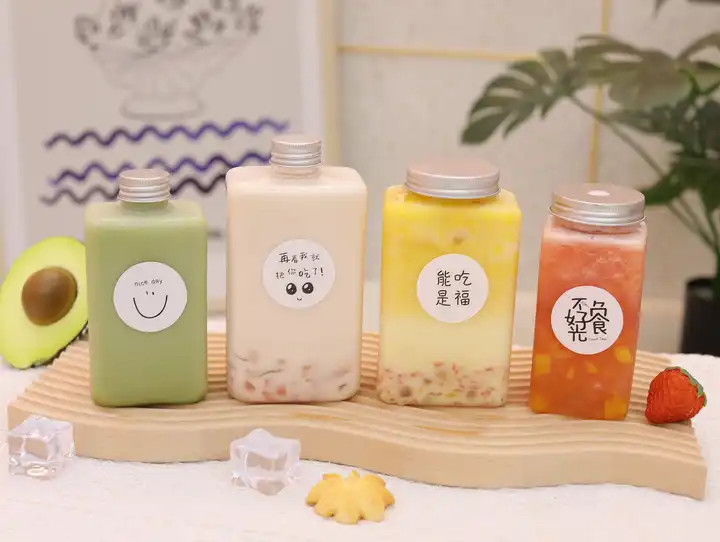 Garrafas de chá de leite de alta capacidade de design moderno à prova de vazamento 120ml 250ml 350ml 500ml 1000ml