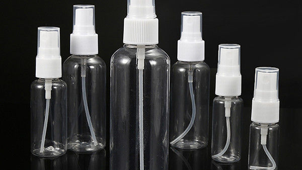 Botelha de spray PET recarregável para 10 ml 15 ml 30 ml 50 ml 60 ml 70 ml 100 ml 200 ml 500 ml Diariamente