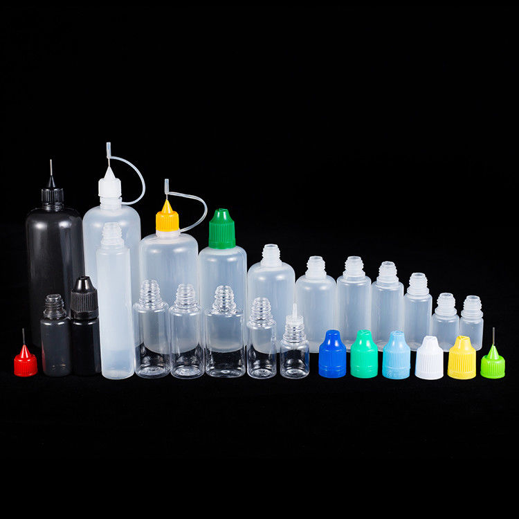Frascos pequenos pretos transparentes para líquidos 10ml 15ml 30ml 60ml 80ml 100ml Capacidade