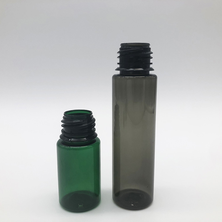 Garrafa de líquido redonda E Logotipo personalizado Capacidade de 10ml 15ml 30ml 40ml 60ml 80ml 100ml