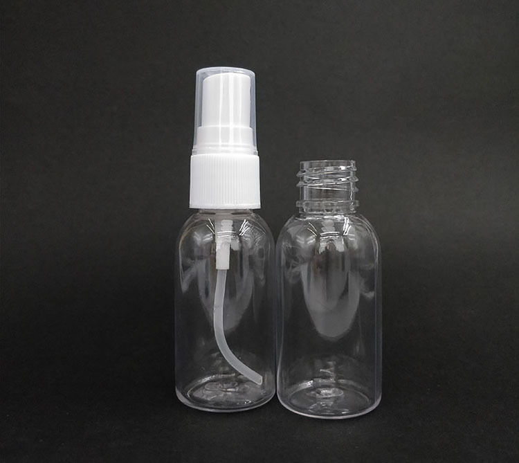 Frasco de spray PET de superfície lisa Preto Verde ou Transparente para pulverização profissional