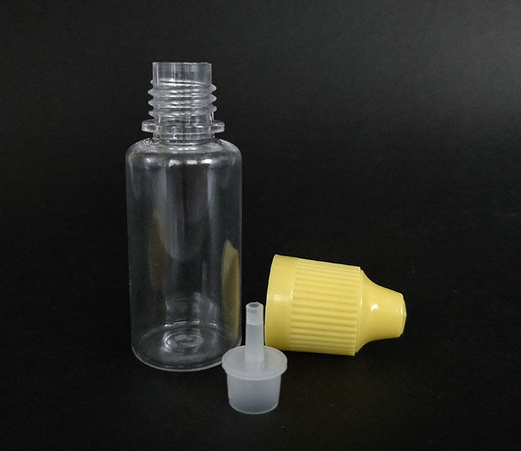 Garrafa líquida de garganta à prova de crianças Tipo E Com múltiplas capacidades 10ml 15ml 30ml 40ml 60ml 80ml 100ml Construída com PET