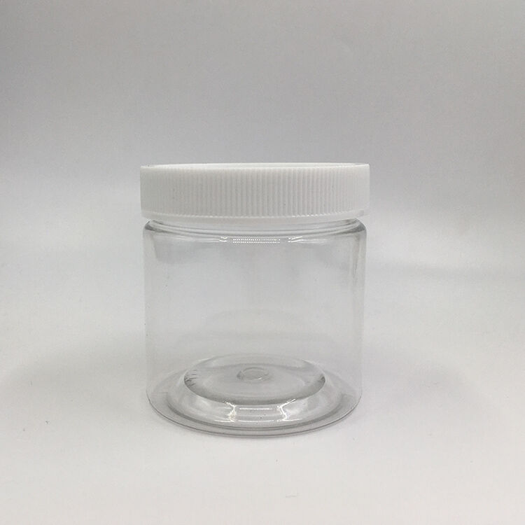 Jar Plastic Jar Containers 100 Diameter Featuring Logo Customization Adequado para suplementos alimentares e produtos cosméticos