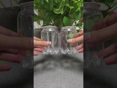 Latas de Bebida de Plástico PET Transparente com Logotipo Personalizável e Tampa de Alumínio para Bebidas e Sucos