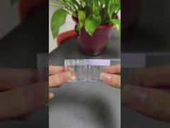 Jarro de plástico transparente com tampa para creme para olhos ou cosmético de bálsamo labial