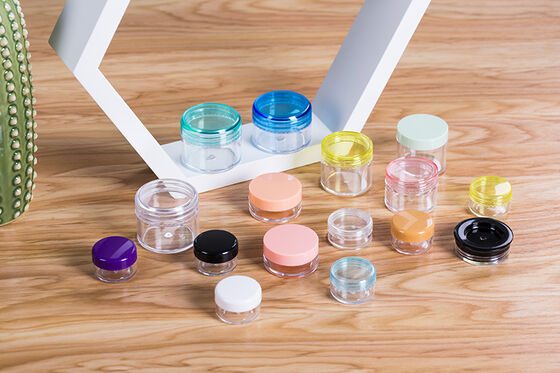 Recipientes de plástico para potes com impressão personalizada, boca larga, herméticos, ideais para armazenar especiarias, ervas, cremes e pós